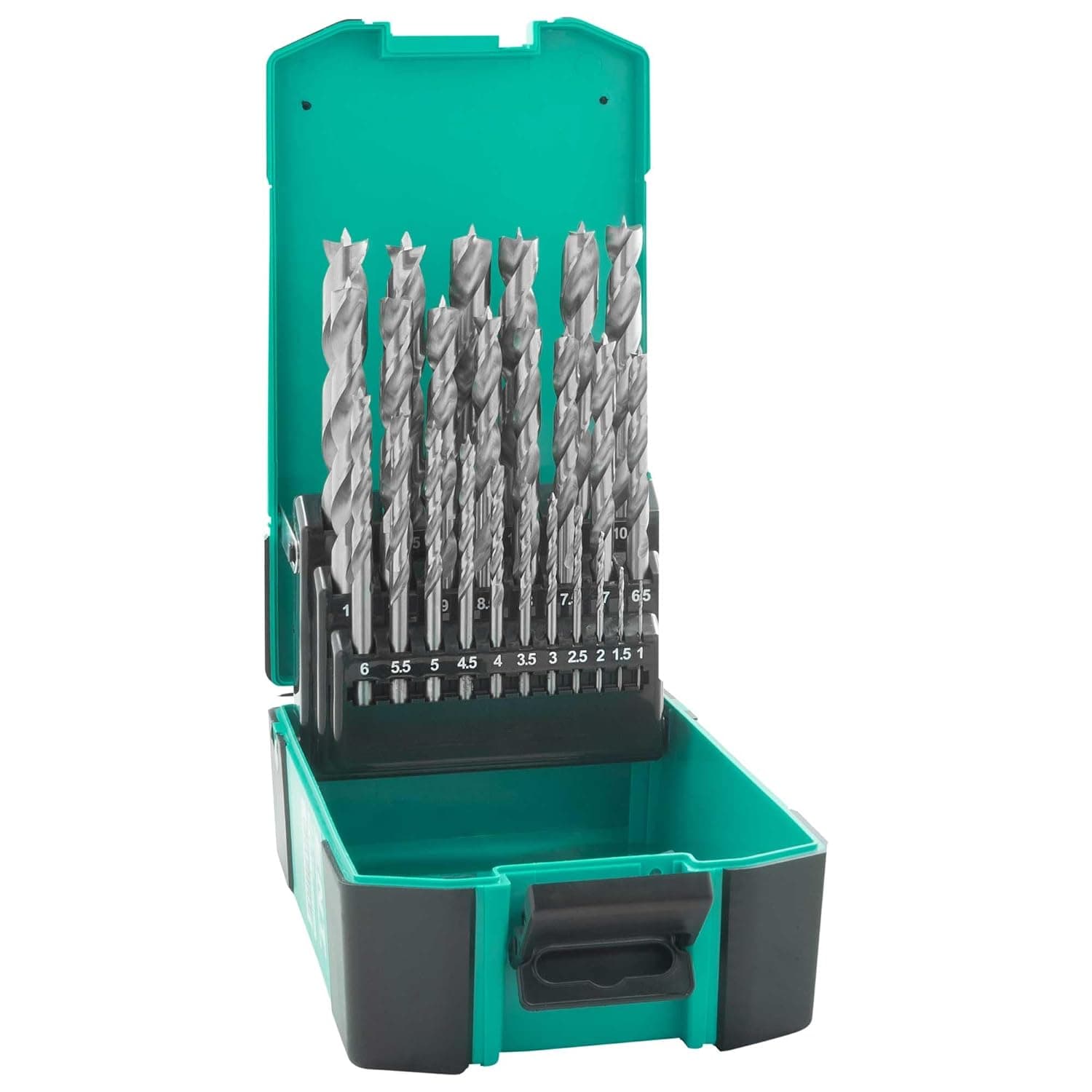 ENT 09225 25-tlg. HSS-G Holzbohrer-Set - 1-13 mm in 0,5mm Schritten